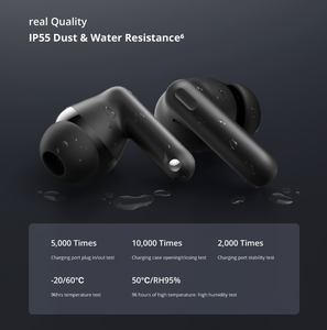 หูฟังไร้สาย Realme Buds <span class=keywords><strong>T310</strong></span> ระบบตัดเสียงรบกวนแบบไฮบริด 46dB บลูทูธ 5.4 ไดรเวอร์เบส 12.4 มม. เล่นได้นาน 40 ชั่วโมง มาตรฐานกันน้ำ IP55 เสียงแบบ Spatial Audio - Product Image 6