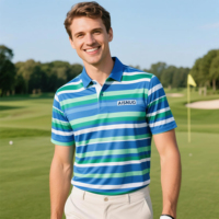 Sublimación personalizada Impresión digital Adulto Polo Fabricantes chinos Trabajo Polo largo Empaquetado Camisetas de golf para la venta