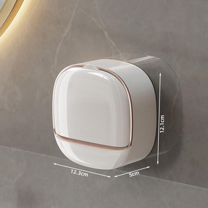 Boîte à Savon Murale Multifonctionnelle en Plastique ABS de Haute Qualité pour Salon – Modèle Tendance Sans Perçage pour Rangement – Ventes Flash Transfrontalières - Product Image 2
