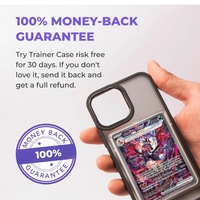Étui transparent pour cartes de collection PC et coque de téléphone avec support de présentation latérale, boîte de rangement protectrice pour cartes et coque de téléphone portable
