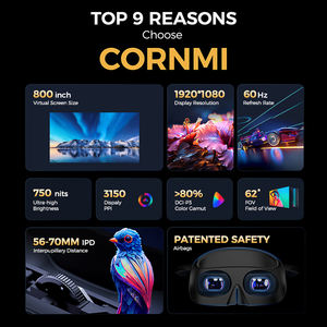 Massageador HD 1080p Projeção Imersiva Cinema Privado 360 Realidade Virtual Display Montado na Cabeça Óculos Inteligentes 2D 3D 4K - Product Image 2