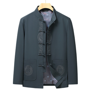 Vêtements traditionnels chinois pour hommes, costume Tang, Hanfu, veste classique pour papa, grand-père, veste de tous les jours, festival, style rétro confortable - Product Image 2