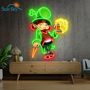 Diseño libre UV Impresión logotipo personalizado cósmico Anime boda cumpleaños tienda negocios neón signo Patrick's Day Goblin acrílico neón signo - Product Image 1