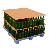 Feuille de tampon de couche en plastique PP pour bouteilles en verre et canettes en aluminium | Séparateur de palettes et emballage d'empilage | Feuille de séparateur de bière/cola