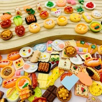 Hot Selling Harz DIY Miniatur Flasche Ornamente Cross-Border Großhandel Kuchen Snacks Kekse Schnur Gemüse Kleidungs stück Perlen