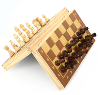 Jeu d'échecs en bois, plateau magnétique