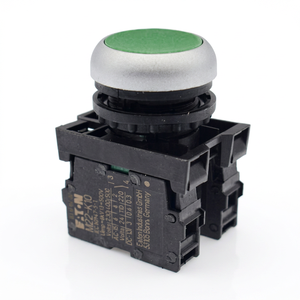 Eaton <b>Push</b> <b>Button</b> <b>Switch</b> M22-D-G/K11 Self-Reset Metal IP21 Screw Terminal - Product Image 1