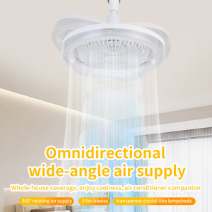 <span class=keywords><strong>Ventilateur</strong></span> de <span class=keywords><strong>plafond</strong></span> LED avec télécommande et <span class=keywords><strong>lampe</strong></span> en cristal réglable (type de vis E27) pour salon, <span class=keywords><strong>ventilateur</strong></span> de <span class=keywords><strong>plafond</strong></span> à trois couleurs pour chambre à coucher - Product Image 2