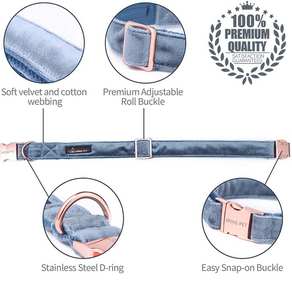 Populaire Nouveau Design Personnalisé Chien Collier Pour Animaux De Compagnie Laisse Harnais Kit Ensemble De Luxe Velours Rubans Doux Rembourré Personnalisé Nylon Gratuit - Product Image 2