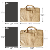 Sacoche pour ordinateur portable ultra-légère et imperméable en papier DuPont avec fermeture éclair, design minimaliste et portable