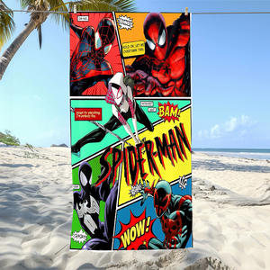 Toalla de Baño de Verano con Diseño de Superhéroes de Dibujos Animados para Niños, Toalla de Playa de Microfibra Estampada con Logotipo Personalizado - Product Image 5