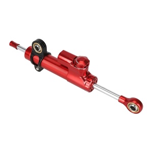 Amortisseur de direction rouge avec support de fixation pour trottinette électrique Ausom Gallop Kukirin, support modifié en aluminium et acier - Product Image 6