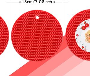 Classic 5mm Thick Silicone <b>Trivet</b> Mats Non-slip Heat Resistant Pot Holders Pad Spoon Holder Place Mats - Product Image 3