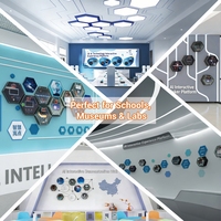 Pared Interactiva Hexagonal Modular K12 para Demostraciones de IA en Talleres Científicos de Compartición de Conocimientos, para Base de Estudio y Visitas de Experiencia