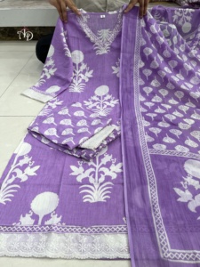 ชุดเกอร์ต้าผ้าฝ้ายแท้พิมพ์ลายแบบเป็นก้อนผ้าฝ้ายแท้มีสไตล์ - Product Image 6