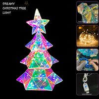 Décorations de Noël LED prismatiques irisées, 80 LED, lumière blanc chaud, indice de protection IP20, installation facile, pour fêtes et maison