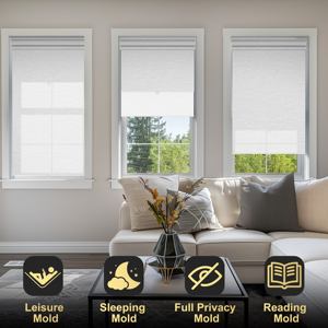 من المصنع مباشرة ليلًا ونهارًا ظلال دوارة يدوية مزدوجة الطبقة مع قماش تعتيم واقي من الشمس - Product Image 2