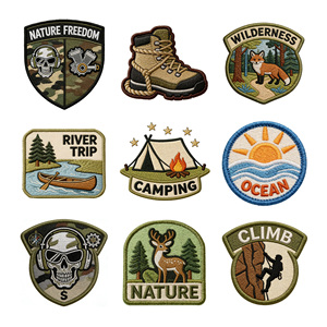 Patchs tactiques multi-matériaux brodés auto-agrippants 3" x 5" pour sacs à dos tactiques, avec étiquette métallique - Product Image 4