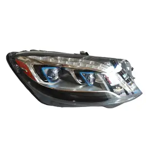 For Mercedes Benz led headlight American Version 222 LED Headlamps Blue Eyebrow Beads car headlight Wholesale