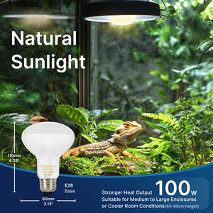 소형 애완 동물 파충류를 위한 엄격한 품질의 파충류 구근 E26 R80 젖빛 유리 에너지 절약형 방폭 난방 조명 - Product Image 2