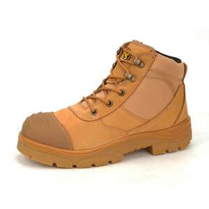 Bottes de travail pour hommes, embout en acier, sécurité, imperméables, toutes saisons, fermeture éclair latérale, antidérapantes, résistantes à l'usure, emballage fabriqué en Chine - Product Image 4