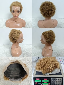 โปรโมชั่น Letsfly วิกผม Pixie Curly ราคา 9.5 ดอลลาร์ วิกผมหน้าผากลูกไม้ 13x4 วิกผมสั้นแบบ Water Wave ผมบราซิลแท้ 100% วิกผมมนุษย์แท้ ขายส่ง - Product Image 5