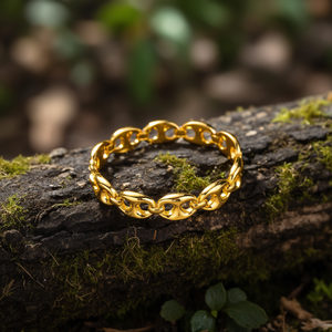 Fashion Chain Link <b>Bracelet</b> 316L Stainless Steel PVD Gold Plating Sustainable Resistant - Product Image 3