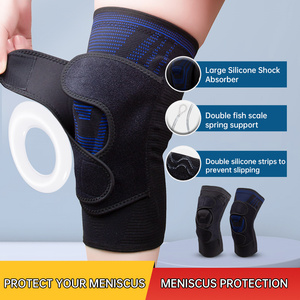 Genouillère de sport à double sangle en silicone respirante pour homme, protection du ménisque, idéale pour l'été et le cyclisme - Product Image 3