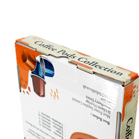 Caja de Embalaje de Cartón Plegable con Logotipo Personalizado para Cápsulas de Café, con Inserto de Papel