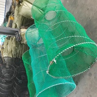 30 pulgadas * 160 cm 5-7mm grande de acero inoxidable cangrejo/langosta/pulpo/trampas para peces con bolsillo de cebo para el mercado de EE. UU.