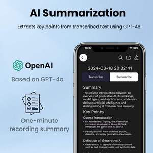 Grabadora de Voz con IA de 64 GB para Convertir Voz a Texto, Chat GPT, Dispositivo de Voz con IA, Grabadora de Voz y Tomador de Notas para Teléfono - Product Image 3