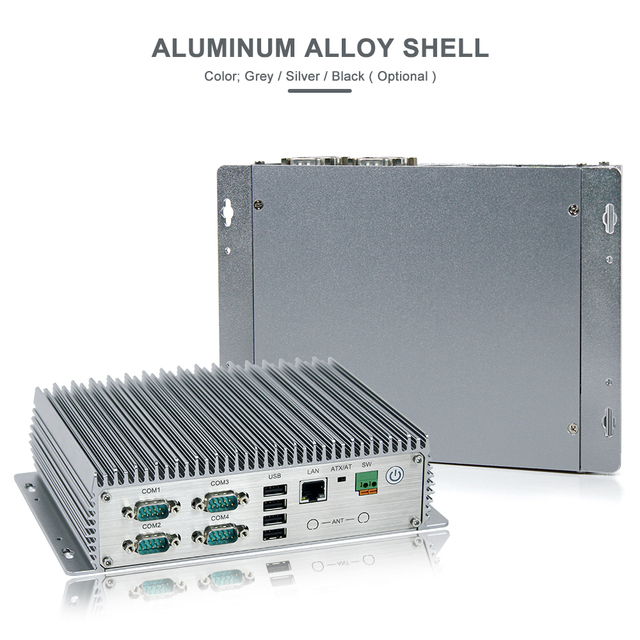 Fanless 12th Gen Intel Core I3-1215U Industrial Embedded Box PC 4 LAN 4 COM DDR5 2.5GbE Wide Temperature PC