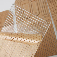 Règle à glissière en acrylique transparent, gabarit de perforation et de positionnement pour le calcul, pochoir pour la fabrication artisanale du cuir, outil de 3 mm à 4 mm