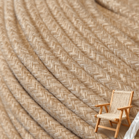 Cordon de mobilier d'extérieur 100% polyester antistatique enduit PVC occultant 4mm 6mm beige imperméable résistant aux UV 10kg pour rideaux