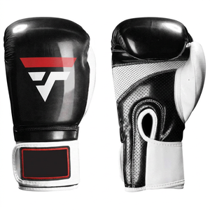 Guantes de MMA Profesionales de Alta Calidad, Resistentes al Desgaste, Antideslizantes, de Cuero Negro y Blanco, para Entrenamiento de Boxeo - Product Image 1