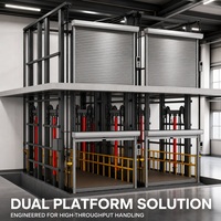 Plateforme élévatrice verticale hydraulique personnalisable pour le levage de marchandises, montée au mur, pour entrepôt agricole, avec rail de guidage