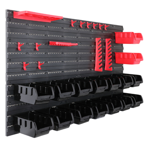45 pezzi di muro scaffalature impilabili scatole comprese strumento holder Fissato Al Muro Pegboard Strumento di Scatole di Plastica di Stoccaggio Per Le Viti - Product Image 2