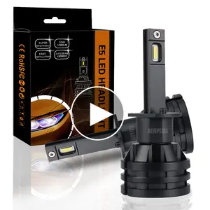 Nieuwste E5 Fabriek Prijs CSP Chips 360 Graden Emitting IP65 Waterdichte 12V 55W 12000LM Auto Lamp H1 Enkele beam Led Koplamp