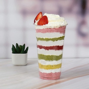 90mm de diamètre 16oz 500ml Plastique PET Vente en gros <span class=keywords><strong>Verre</strong></span> Jus jetable Tasse à <span class=keywords><strong>emporter</strong></span> avec couvercles - Product Image 4