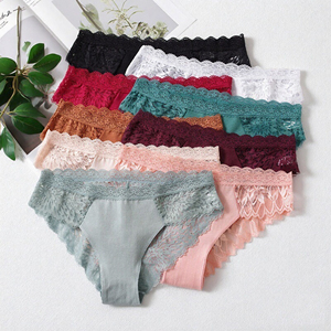 Culottes en dentelle épissée Modèles pour femmes Culottes pour dames confortables respirantes et non marquantes Culottes creuses françaises - Product Image 1
