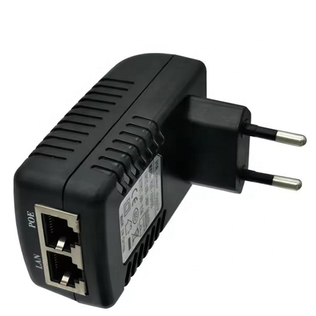 EU UK US AU in Plug Gigabit 100/1000Mbp 24V/1A 48V/0.5A 24W Passive POE Power Injector Adapter Over 100m