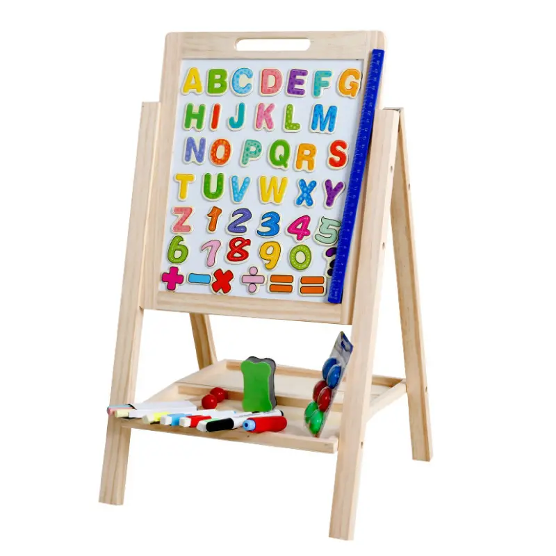 Per bambini giocattolo per bambini ponteggi tipo double-sided magnetico tablet per bambini in legno di sollevamento in bianco e nero tavolo da disegno giocattolo bordo