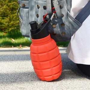 Wholesale <b>Collapsible</b> Drink <b>Bottle</b> <b>Water</b> Foldable Durable Leak-Proof Kids Silicone <b>Water</b> <b>Bottles</b> for Travel Camping Cycling - Product Image 4