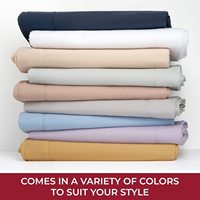 Parure de draps de luxe 4 pièces pour hôtel, doux et rafraîchissants, unis, avec poches profondes jusqu'à 16 pouces - Ensemble de draps blancs taille King