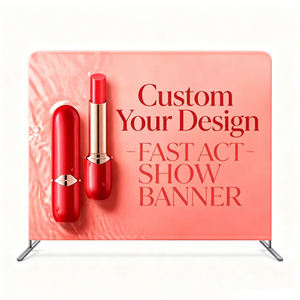 Fondo de tela tensada de montaje rápido, tipo 'step and repeat', con diseño de funda de almohada curvada, para publicidad y exhibición en ferias comerciales - Product Image 1