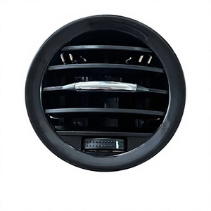 Grille d'aération ronde encastrée au plafond CFK020, noire électroplaquée, actionneur manuel, pièce HVAC - Product Image 4