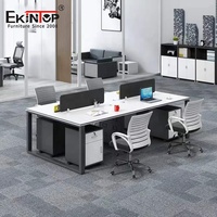 Bureau d'Écriture Informatique Ekintop Démontable, Cloison de Centre d'Appels, Mobilier de Bureau, Poste de Travail de Bureau