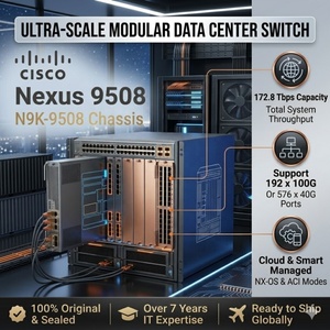 Cisco N9K-C9508 Nexus 9508 8-Slot Chassis 100G/400G ACI & NX-OS Data Center Cloud Switch N9K-C9508 ของใหม่ 100% บรรจุภัณฑ์ปิดผนึก - Product Image 1