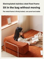 Sofá Cama Modular de Espuma Viscoelástica Comprimida, Plegable, Todo en Uno, de Doble Uso, Diseño Moderno y Minimalista con Brazos Cuadrados para Salas de Estar