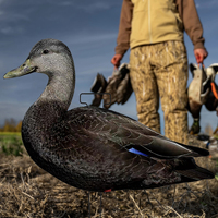 Leurre personnalisé réaliste en plastique étanche anti-rayures silhouette de canard noir entièrement floqué leurres leurres de chasse au canard